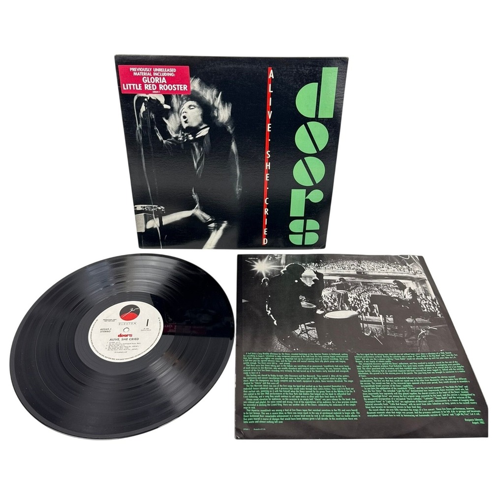 The Doors Alive She Cried Vinyl LP 1983 Elektra 60269-1 Promo Live Album Rock